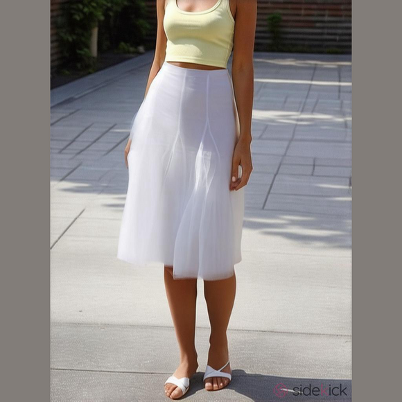 Karen Kane White Tiered Maxi Skirt Women Medium Festival Cottagecore Whimsy Boho - Picture 1 of 13